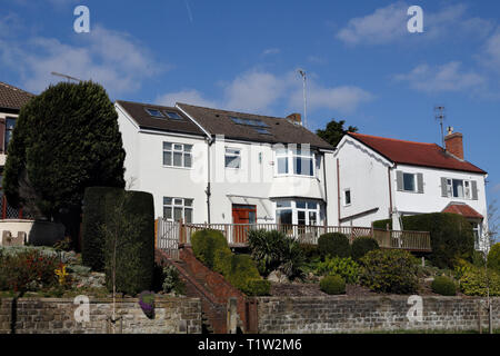 Sulla proprietà Abbeydale Road South, Millhouses, Sheffield, England, Regno Unito Foto Stock