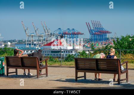 Altonaer Aussichtsplattform Balkon, Altona Amburgo, Deutschland Foto Stock