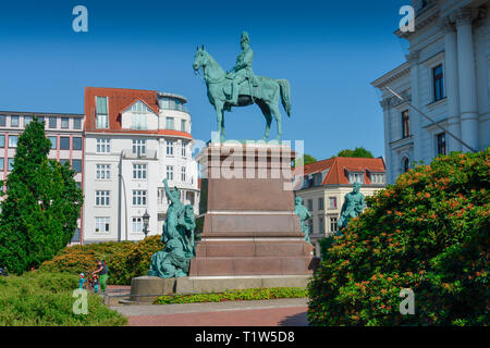 Kaiser-Wilhelm-Denkmal, Platz der Republik, Altona Amburgo, Deutschland Foto Stock