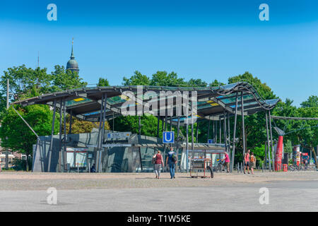 U-Bahnstation, Heiligengeistfeld, St. Pauli, Amburgo, Deutschland Foto Stock