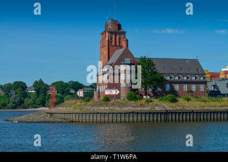 Lotsenhaus Seemannshoeft, Elba, Amburgo, Seemannshöft Foto Stock