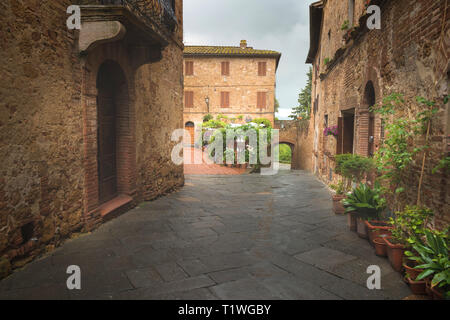 Bellissimi posti nella magica piccola città, Pienza. Foto Stock