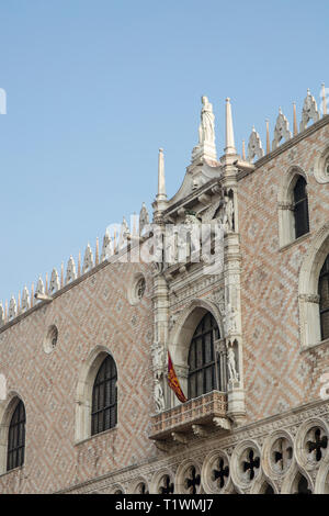 Il Palazzo del Doge dettaglio in Piazza San Marco dalla Foto Stock