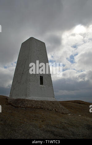 Trig punto su Kinder altopiano Scout Foto Stock