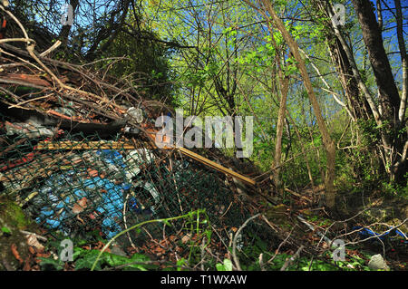 Inquinamento ambientale, l'inquinamento del suolo in Toscana, Italia. Foto Stock