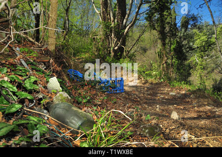 Inquinamento ambientale, l'inquinamento del suolo in Toscana, Italia. Foto Stock