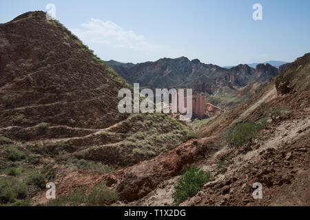 Danxia Binggou Lanform Scenic Area, Zhangye, Gansu, Cina Foto Stock