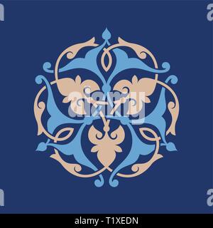 Ispirato dalla Ottoman arti decorative design pattern Illustrazione Vettoriale