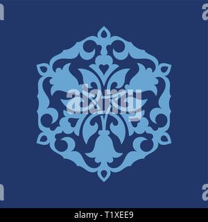 Ispirato dalla Ottoman arti decorative design pattern Illustrazione Vettoriale