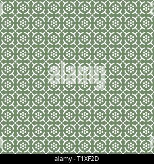 Verde e bianco vettore giapponese modello senza giunture Illustrazione Vettoriale