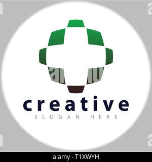 Cross Medical logo del modello di progettazione Foto Stock