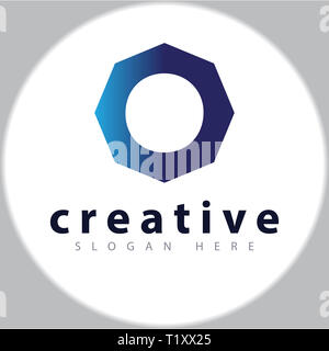 La lettera o il bullone logo design template vettoriale Foto Stock