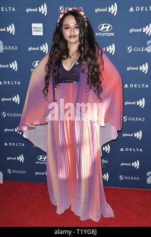 Beverly Hills, in California, Stati Uniti d'America. 28 mar 2019. Jazz Jennings al trentesimo annuale di GLAAD Media Awards che si è tenuto presso il Beverly Hilton Hotel di Beverly Hills, CA, giovedì 28 marzo, 2019. Foto di PRPP/PictureLux Credito: PictureLux/Hollywood Archive/Alamy Live News Foto Stock