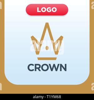 Royal Crown modello logo con la lettera a e m Illustrazione Vettoriale