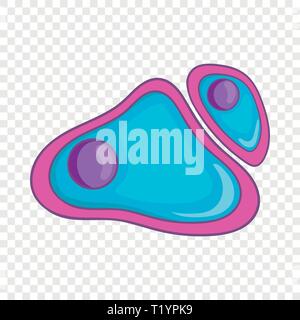 Nucleo cellulare icona, stile cartoon Illustrazione Vettoriale