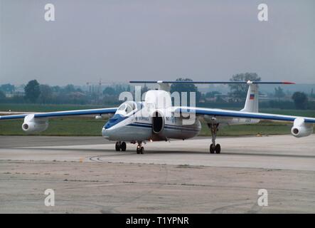 Myasishchev M-55, ex militare sovietico spy aereo, dal 1992 impiegato dal comitato scientifico Consorzio Europeo Geophysica atmosfera per ricerche sulla fascia di ozono stratosferico, stratosfera-troposfera interazione e le sue ripercussioni sul riscaldamento globale Foto Stock