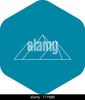 Piramidi di Egitto, icona di stile semplice Illustrazione Vettoriale