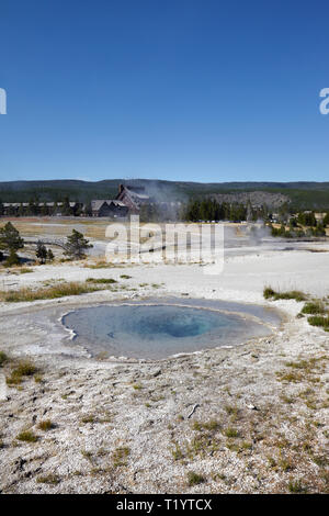 Primavera calda, il Parco Nazionale di Yellowstone, America. Foto Stock