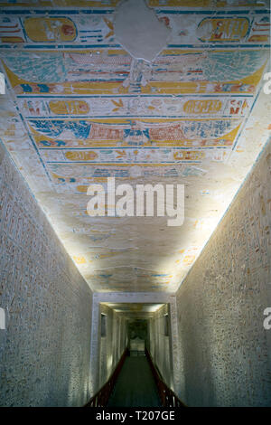 Ägypten, Luxor, Westbank, Tal Der Könige, Grab von Ramses iV. Foto Stock