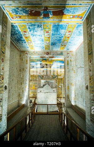 Ägypten, Luxor, Westbank, Tal Der Könige, Grab von Ramses iV. Foto Stock