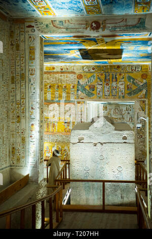 Ägypten, Luxor, Westbank, Tal Der Könige, Grab von Ramses iV. Foto Stock