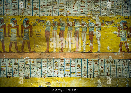 Ägypten, Luxor, Westbank, Tal Der Könige, Grab von Ramses iV. Foto Stock