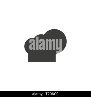 Chef icona hat piatta. Icona Flat Illustrazione Vettoriale