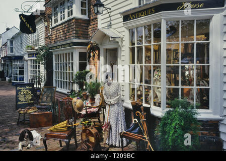 Negozio di antiquariato, Tenterden, Kent, England, Regno Unito Foto Stock