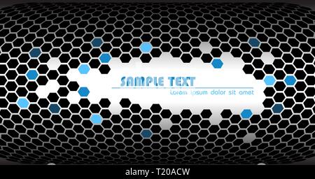 Abstract background tecnico realizzato da esagoni Illustrazione Vettoriale