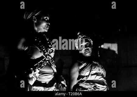 Cerimonia rituale, Gabon, Africa Foto Stock