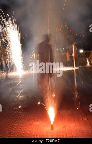 Celebrazione di abbagliamento di Diwali Festival in India Foto Stock