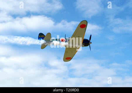 Giapponese WW2 Mitsubishi zero al Tucson Air Show in Arizona Foto Stock