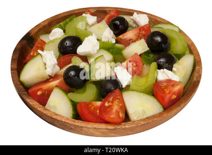 Cetriolo, pomodoro e formaggio Feta Salad Ricetta Foto Stock