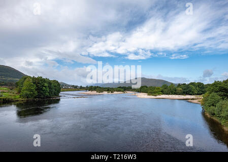 Regno Unito, Scozia, Highland, Fort William, Lochy fiume vicino a Inverlochy Foto Stock