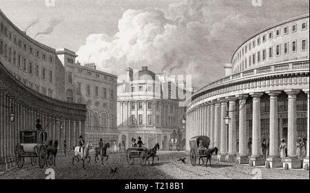 Il quadrante, Regent Street, Londra, Regno Unito, illustrazione di Th. H. Pastore, 1826 Foto Stock