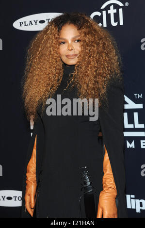 New York, NY, STATI UNITI D'AMERICA. 29 Mar, 2019. Janet Jackson al 2019 Rock N Roll Hall Of Fame presso la Barclays Center di Brooklyn, a New York City il 29 marzo 2019. Credito: John Palmer/media/punzone Alamy Live News Foto Stock