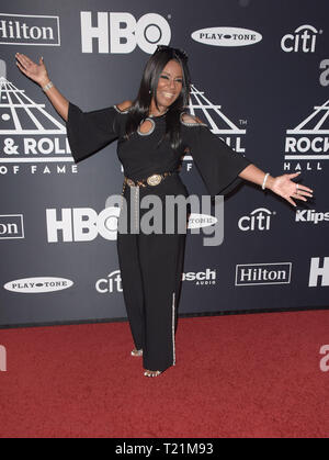 Brooklyn, Stati Uniti d'America. 29 Mar, 2019. NEW YORK NEW YORK - 29 Marzo: Angela assiste il 2019 Rock & Roll Hall Of Fame cerimonia di investitura presso Barclays Center su Marzo 29, 2019 a New York City. Credito: Imagespace/Alamy Live News Foto Stock