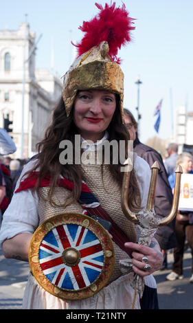 Londra, Regno Unito. 29 Mar, 2019. Pro Brexit manifestanti in piazza del Parlamento Londra Credito: Roger Hutchings/Alamy Live News Foto Stock