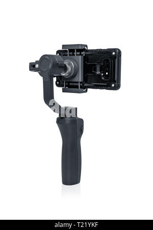 Smartphone stabilizzatore di sospensione cardanica. Foto Stock