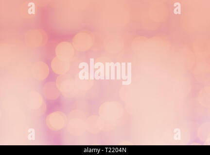 Luci sfocate soft rosa pastello giallo colore di sfondo bokeh texture virati al colore trend coralli viventi. Foto Stock