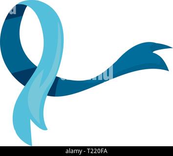 illustrazione vettoriale del giorno di consapevolezza dell'autismo del nastro blu Illustrazione Vettoriale