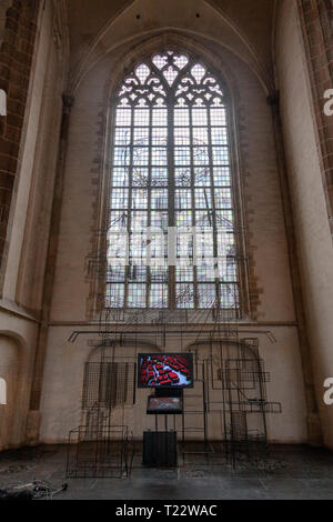 Interno del Sint Laurencekerke chiesa in Rotterdam, Paesi Bassi Foto Stock