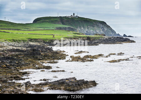 Regno Unito, Scozia, isole Shetland, Sumburgh capo faro Foto Stock
