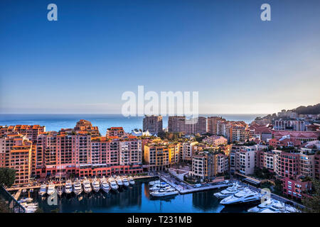 Principato di Monaco, Monaco, Montecarlo, Fontvieille, Port de Fontvieille Foto Stock