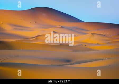 Il Marocco, dune del deserto Foto Stock