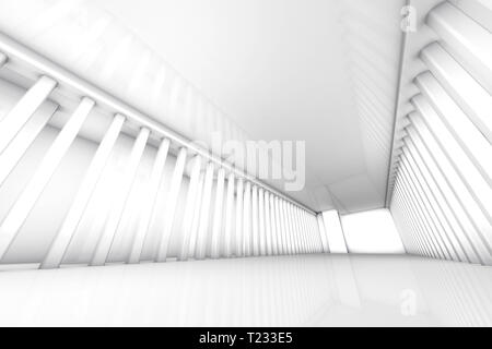 Svuotare la camera bianca, rendering 3D Foto Stock