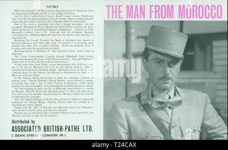 L'uomo dal Marocco (1945) Anton Walbrook, informazioni pubblicitarie, Data: 1945 Foto Stock