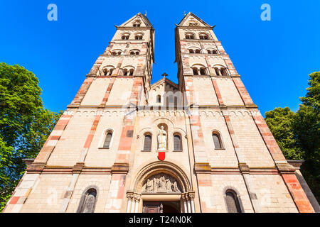 Basilica di ricino o Kastorkirche è la chiesa più antica di Coblenza, Germania Foto Stock