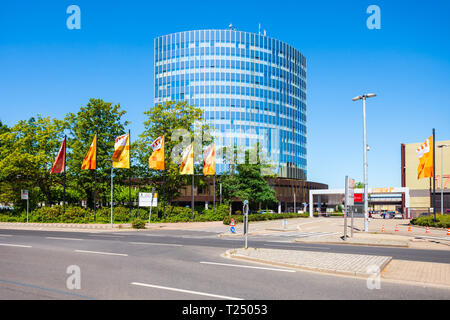 DUSSELDORF, Germania - Luglio 02, 2018: Dusseldorf Messe fiera a Dusseldorf City in Germania Foto Stock