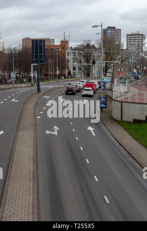 Strada a Rotterdam da abave Foto Stock